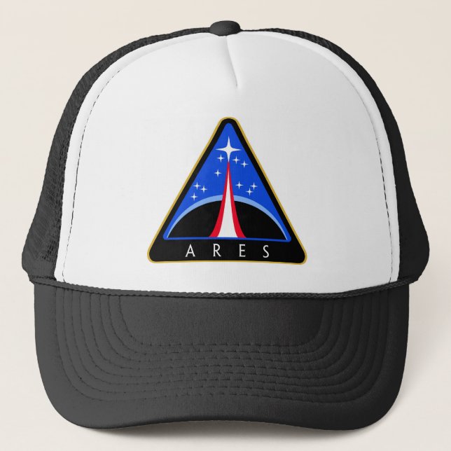 NASA Ares Rocket Logo Trucker Hat (Front)