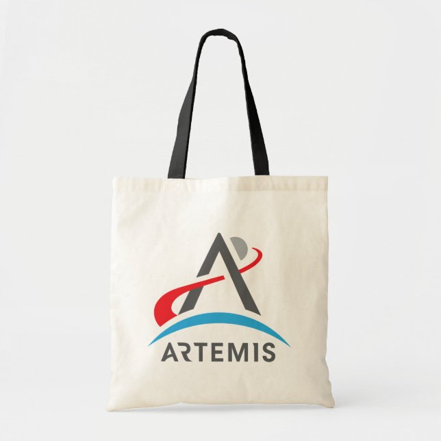NASA Artemis Logo Eclipse Black Trim Tote Bag (Front)