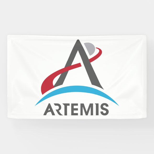 NASA Artemis Program Logo Mars 2024 Astronaut Banner (Horizontal)