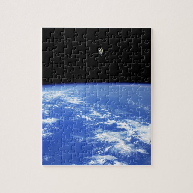 NASA Astronaut Jetpack Spacewalk Earth Orbit Photo Jigsaw Puzzle (Vertical)