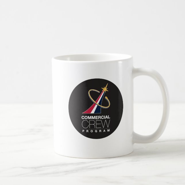NASA Commercial Crew Program Black Logo Coffee Mug (Right)