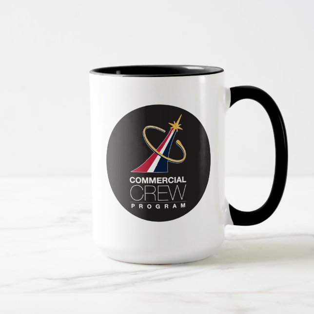 NASA Commercial Crew Program Black Logo Mug (Right)