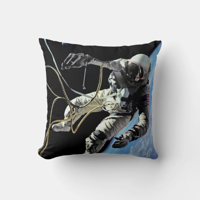 NASA First American Astronaut Spacewalk Photo Cushion (Front)