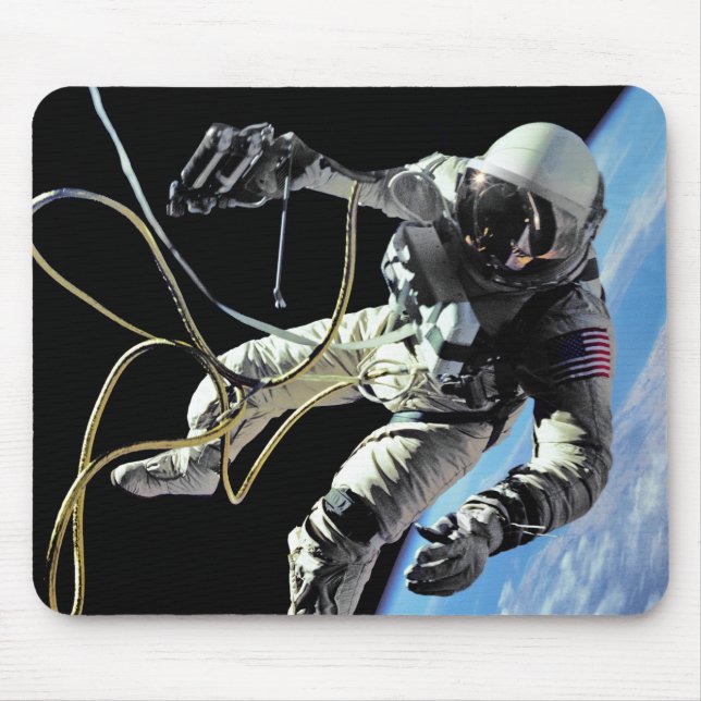 NASA First American Astronaut Spacewalk Photo Mouse Pad (Front)