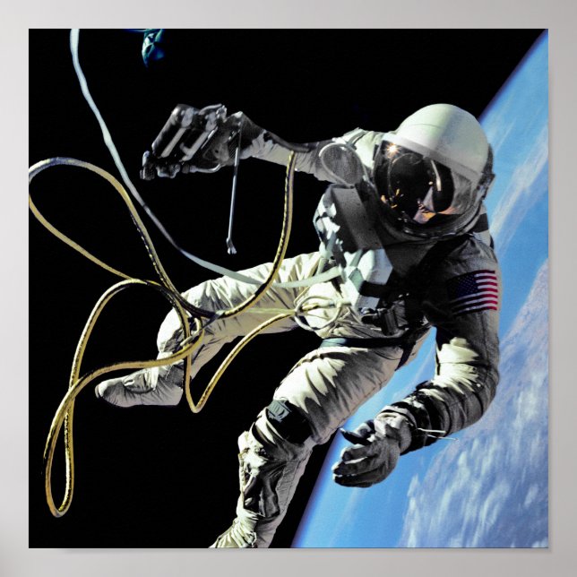 NASA First American Astronaut Spacewalk Photo Poster (Front)