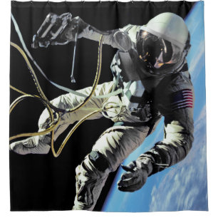 NASA First American Astronaut Spacewalk Photo Shower Curtain