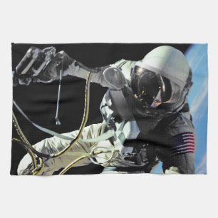 NASA First American Astronaut Spacewalk Photo Tea Towel