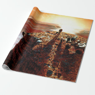 NASA First Trip To Planet Mars Artist Concept Wrapping Paper