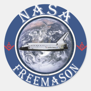 NASA  Freemason Classic Round Sticker