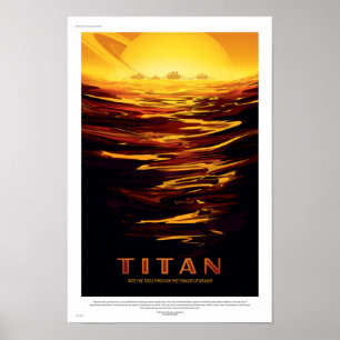 NASA Future Travel Poster - Saturn's Moon Titan
