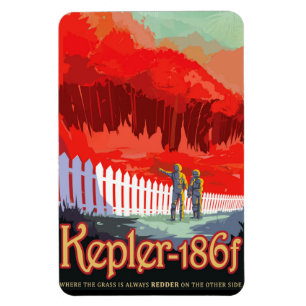 NASA Future Travel Sci Fi Poster - Kepler 186f Magnet