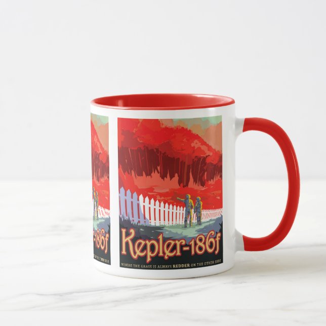 NASA Future Travel Sci Fi Poster - Kepler 186f Mug (Right)