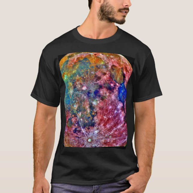 NASA - Galileo - Moon - False Colour T-Shirt (Front)