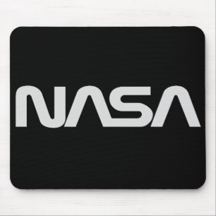 NASA Grey Worm Logo Mouse Pad