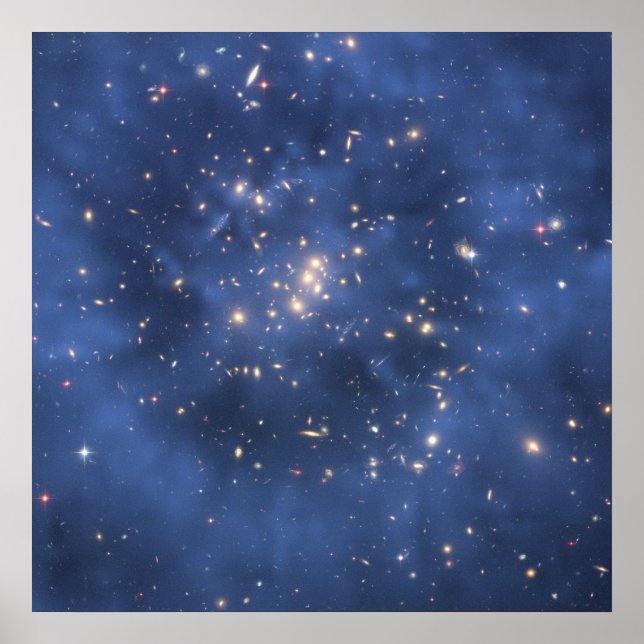 NASA - Hubble - Dark Matter Ring in Galaxy Cluster Poster (Front)