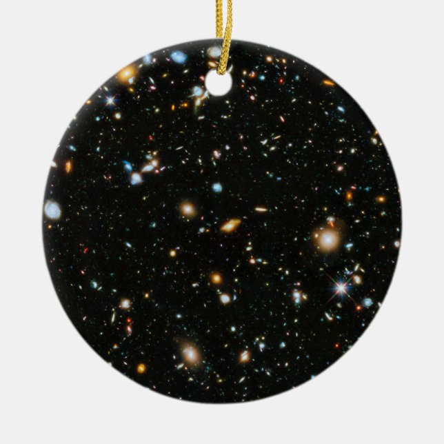 NASA Hubble Ultra Deep Field Galaxies Ceramic Ornament (Front)