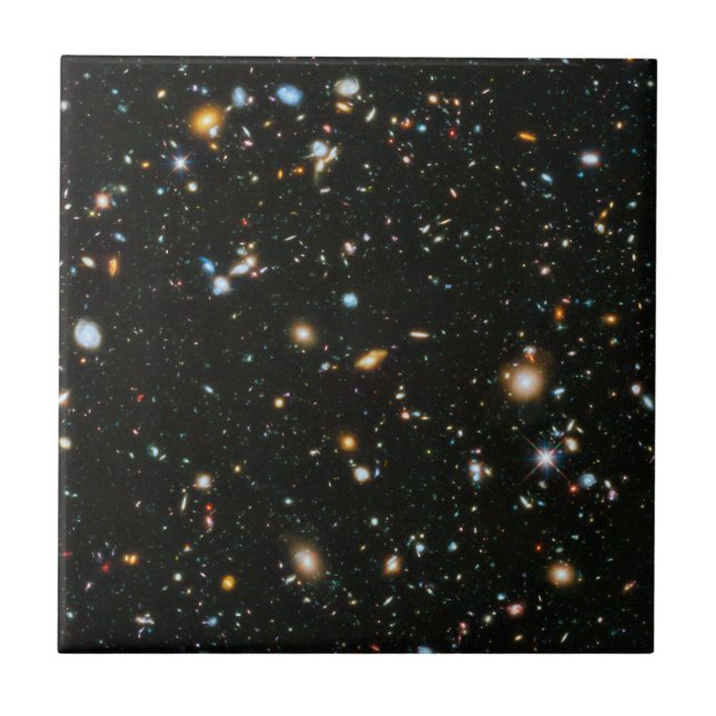 NASA Hubble Ultra Deep Field Galaxies Ceramic Tile (Front)