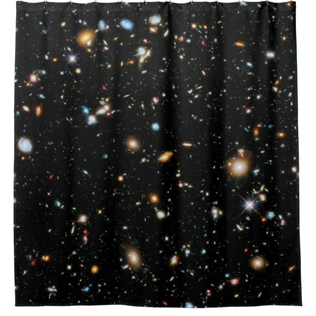 NASA Hubble Ultra Deep Field Galaxies Shower Curtain (Front)