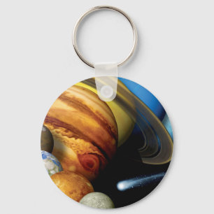 NASA JPL Solar System Planets Montage Space Photos Key Ring