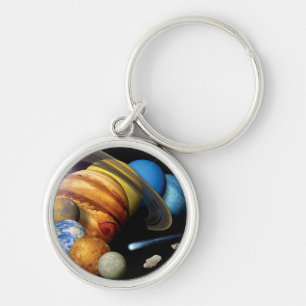 NASA JPL Solar System Planets Montage Space Photos Key Ring
