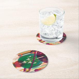 NASA/JPLS's Retro Space Poster Round Paper Coaster