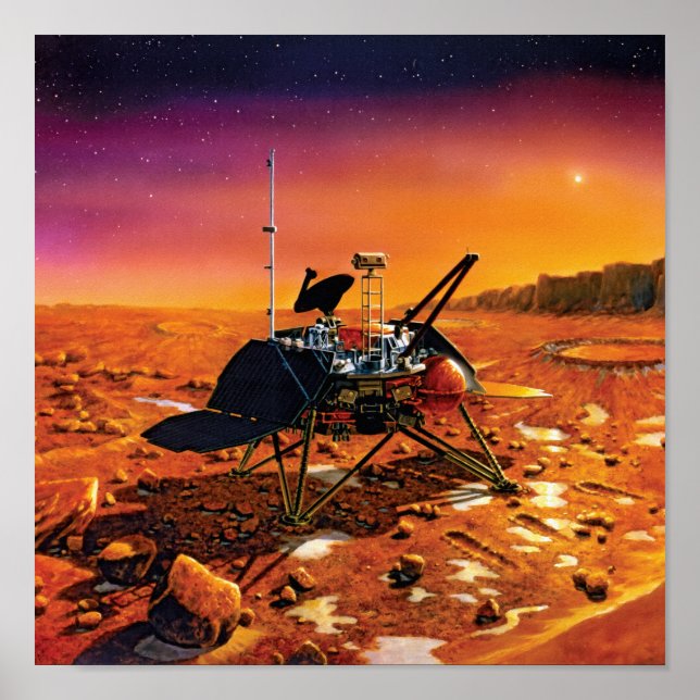 NASA Mars Polar Lander Artist Concept Artwork Poster (Front)