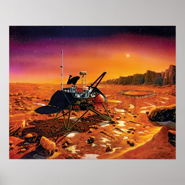 NASA Mars Polar Lander Artist Concept Artwork Poster (Front)