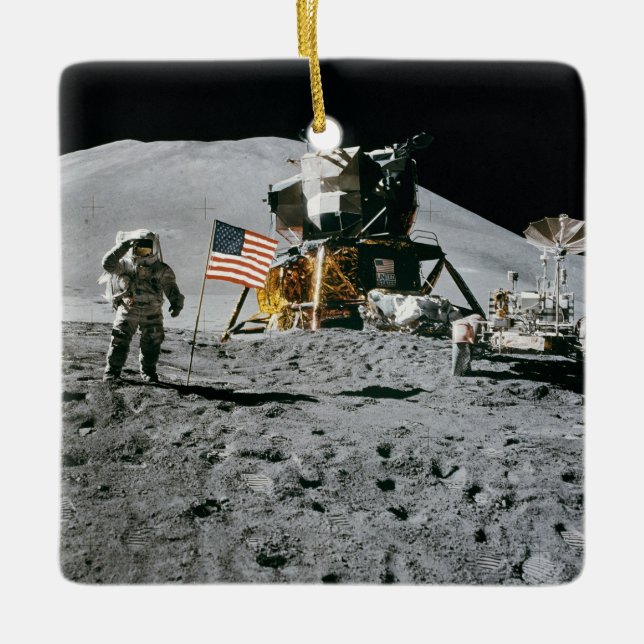 Nasa Moon Landing Apollo 15 Lunar Module 1971 Ceramic Ornament (Front)