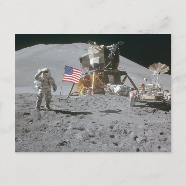Nasa Moon Landing Apollo 15 Lunar Module 1971 Postcard (Front)