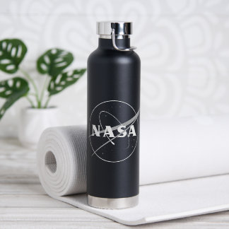 NASA One-Colour Logo Eclipse Black Insulated Water Bottle