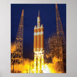 NASA Orion Spacecraft Rocket Launch Poster