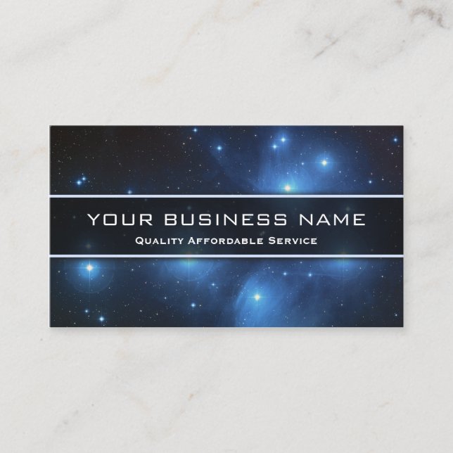 NASA Photo of Pleiades Stars - Business Card (Front)