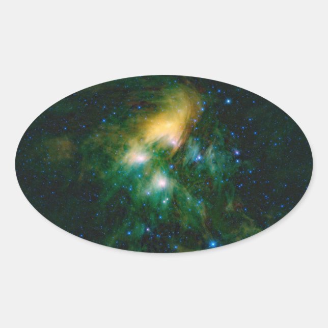 NASA Pleiades Oval Sticker (Front)