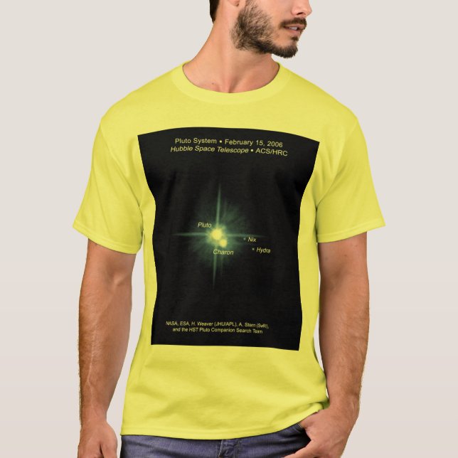 NASA / Pluto / Charon / Nix / Hydra T-Shirt (Front)