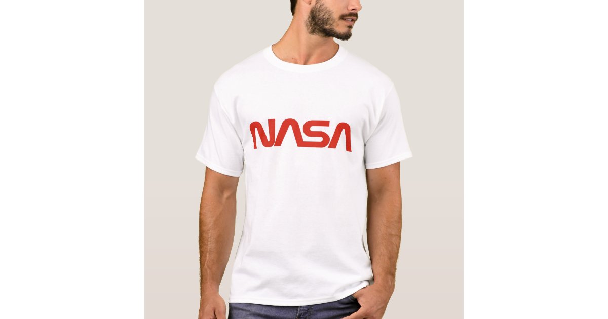 NASA Red Snake Logo LIGHT T-Shirt | Zazzle