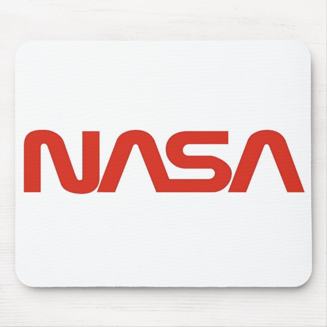 NASA Red Worm Logo Mouse Pad (Front)