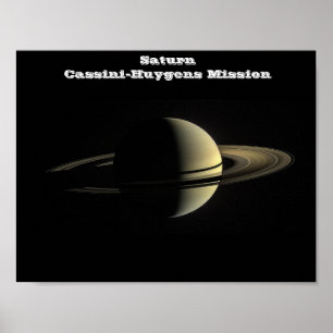 NASA Saturn by the Cassini-Huygens Mission Poster