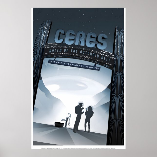 Nasa Space Poster, Retro Wall Art, Space Travel Poster (Front)