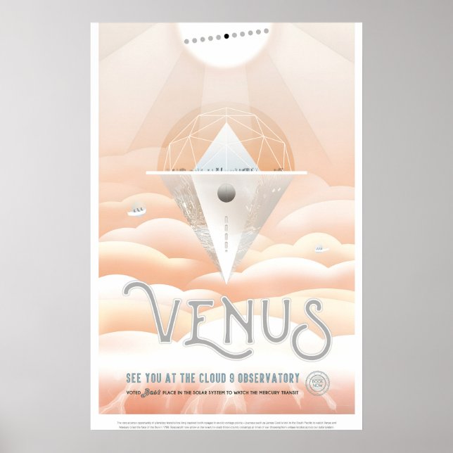 Nasa Space Poster, Retro Wall Art, Space Travel Poster (Front)