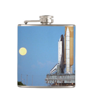 NASA Space Shuttle Atlantis STS-86 Launch Rollout Hip Flask