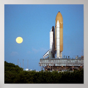 NASA Space Shuttle Atlantis STS-86 Launch Rollout Poster