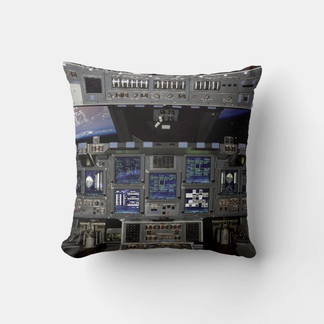 NASA Space Shuttle Cockpit Earth Orbit Window View Cushion (Front)
