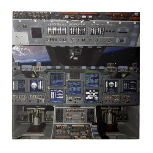NASA Space Shuttle Cockpit Earth Orbit Window View Tile