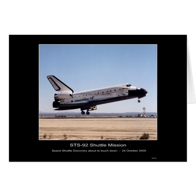 NASA Space Shuttle Discovery Landing-STS-92 Shuttl (Front Horizontal)