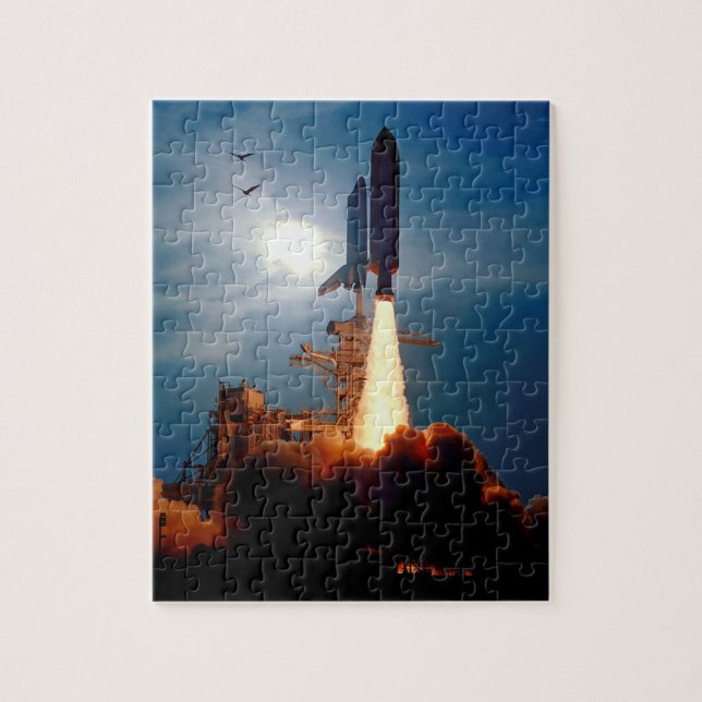 NASA Space Shuttle Discovery Launch STS-64 Jigsaw Puzzle (Vertical)