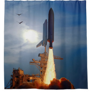 NASA Space Shuttle Discovery Launch STS-64 Shower Curtain
