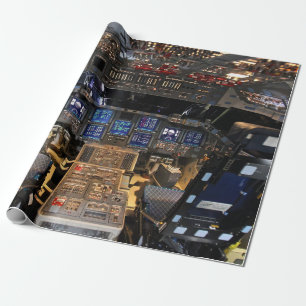 NASA Space Shuttle Endeavour Flight Deck Cockpit Wrapping Paper