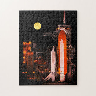 NASA Space Shuttle Launch At Night Jigsaw Puzzle