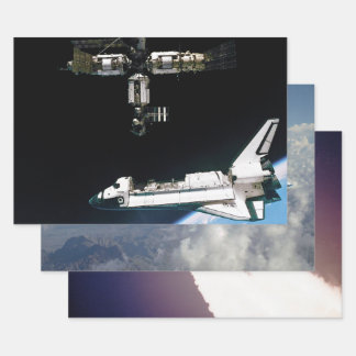 NASA Space Shuttle Photos Wrapping Paper Sheet