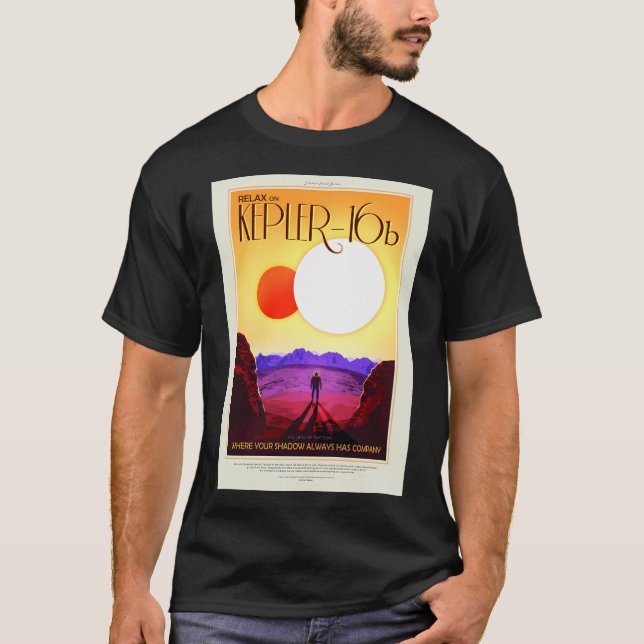 Nasa Space Tourism Posters Kepler 16B T-Shirt (Front)